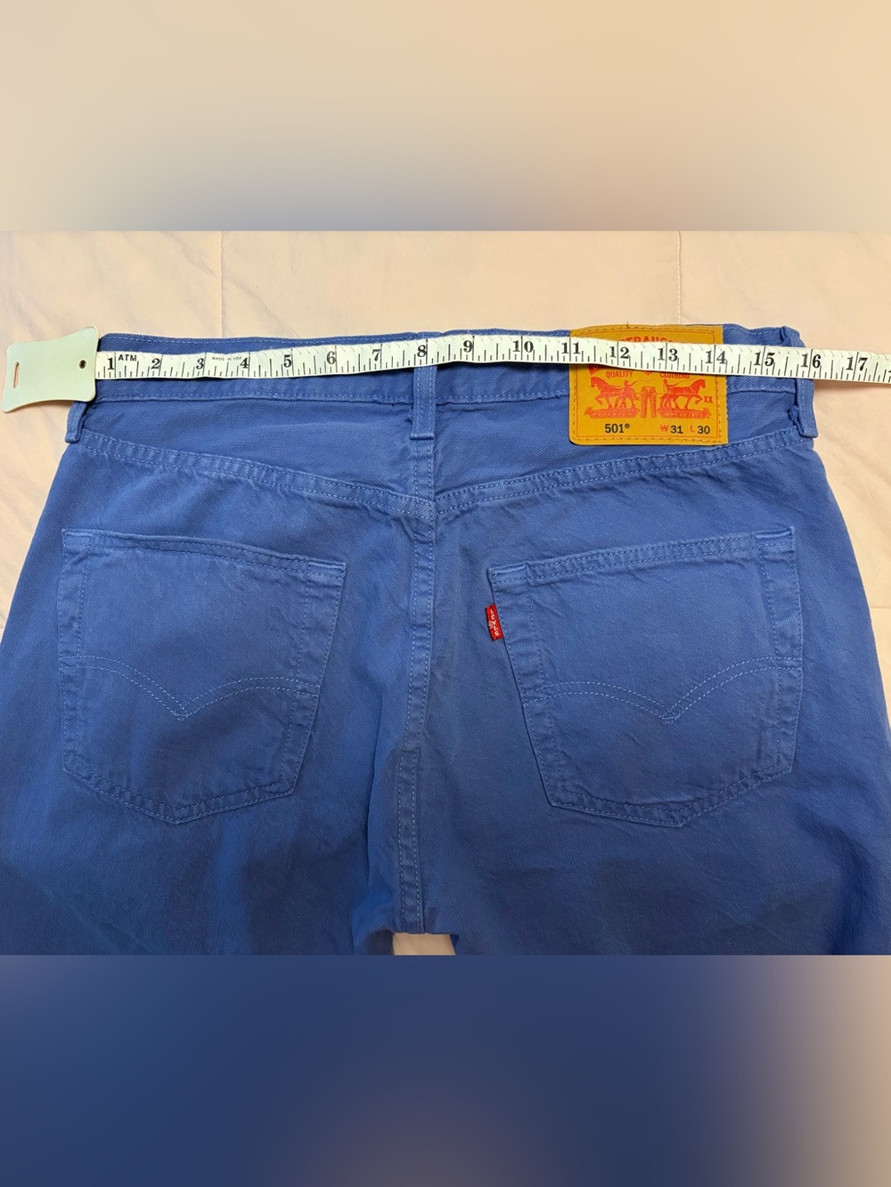 Levi's 501 Original Fit Jeans - Rare Cornflower Blue (W31 x L30) - Picture 4 of 9